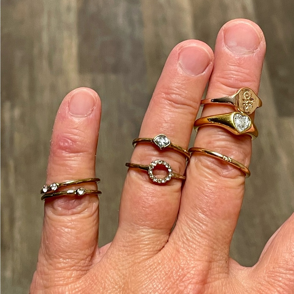 Elegant Gold and Silver Women's Ring Set